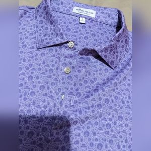 Peter Millar purple rain prince golf polo mens shirt